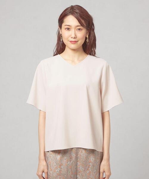 closet story（クローゼットストーリー）の「＜closet story＞ ジョーゼット Vネック TEE ブラウス（シャツ/ブラウス・レディース・ホワイト/ライム/ライトピンク・FREE）」の19枚目の写真