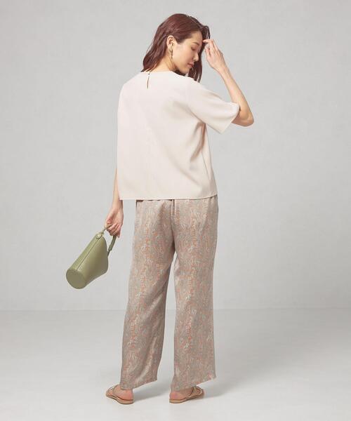 closet story（クローゼットストーリー）の「＜closet story＞ ジョーゼット Vネック TEE ブラウス（シャツ/ブラウス・レディース・ホワイト/ライム/ライトピンク・FREE）」の4枚目の写真