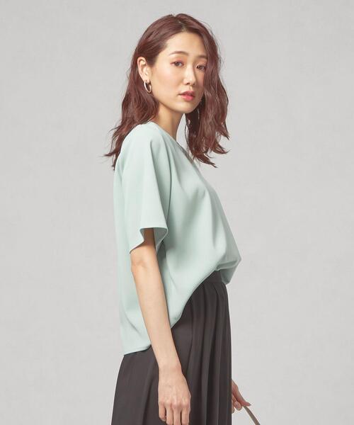 closet story（クローゼットストーリー）の「＜closet story＞ ジョーゼット Vネック TEE ブラウス（シャツ/ブラウス・レディース・ホワイト/ライム/ライトピンク・FREE）」の17枚目の写真