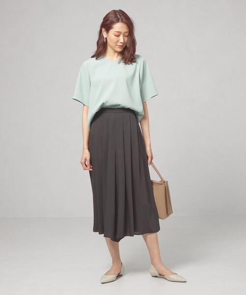 closet story（クローゼットストーリー）の「＜closet story＞ ジョーゼット Vネック TEE ブラウス（シャツ/ブラウス・レディース・ホワイト/ライム/ライトピンク・FREE）」の20枚目の写真