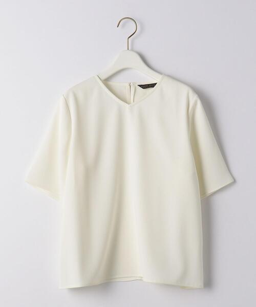 closet story（クローゼットストーリー）の「＜closet story＞ ジョーゼット Vネック TEE ブラウス（シャツ/ブラウス・レディース・ホワイト/ライム/ライトピンク・FREE）」の18枚目の写真