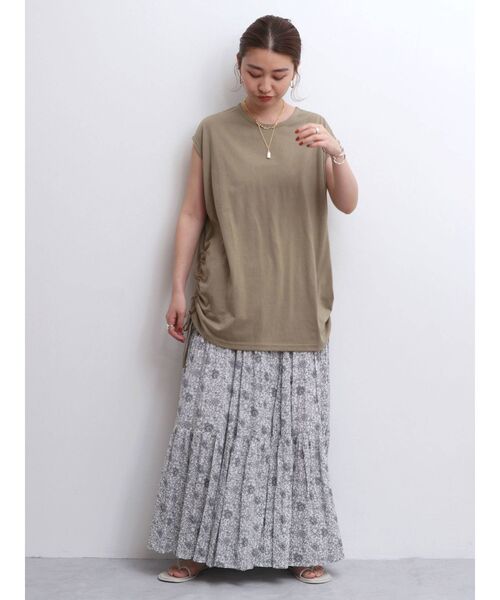 Ungrid（アングリッド）の「フラワーマキシスカート（スカート・レディース・ネイビー/オフホワイト・FREE）」の14枚目の写真