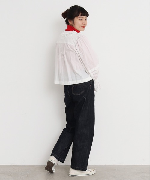 My Fav. CHILD WOMAN(マイファブチャイルドウーマン)の「12.5ozデニムハイウエストパンツ(デニムパンツ・レディース・その他/ブルー/ワンウォッシュ・L/M/S/SS)」の7枚目の写真