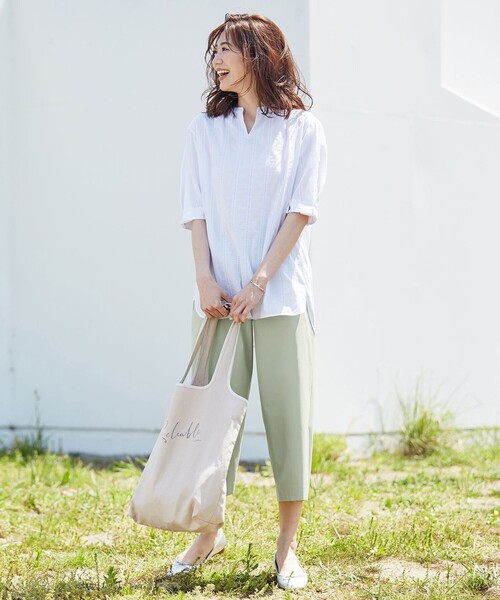 J.PRESS Ladies(J.プレス レディス)の「【洗える】70アキハレース チュニック ブラウス(シャツ/ブラウス・レディース・ホワイト系/ベージュ系/ライトグリーン系・XS)」の4枚目の写真