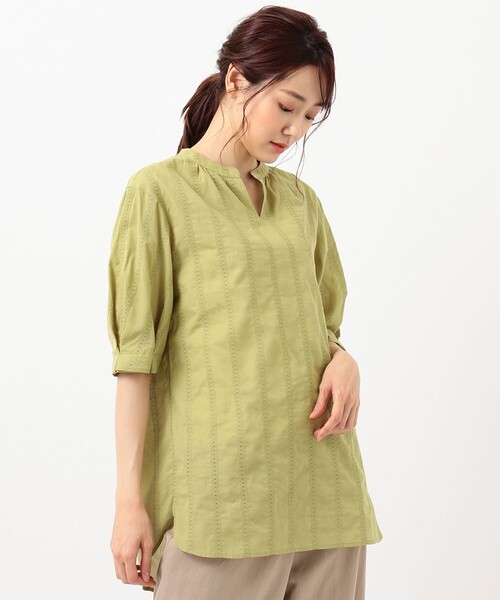 J.PRESS Ladies(J.プレス レディス)の「【洗える】70アキハレース チュニック ブラウス(シャツ/ブラウス・レディース・ホワイト系/ベージュ系/ライトグリーン系・XS)」の16枚目の写真