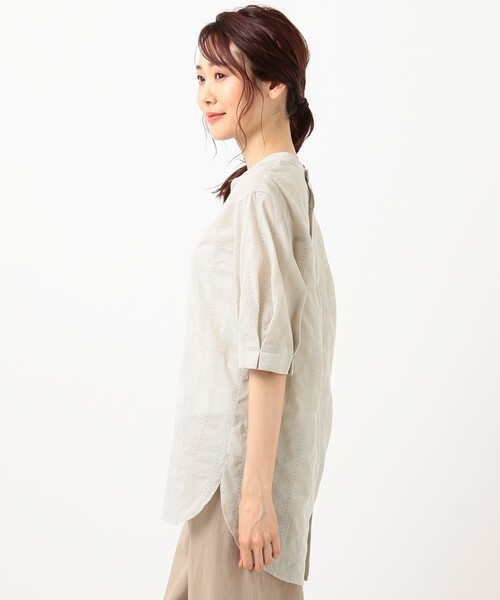 J.PRESS Ladies(J.プレス レディス)の「【洗える】70アキハレース チュニック ブラウス(シャツ/ブラウス・レディース・ホワイト系/ベージュ系/ライトグリーン系・XS)」の18枚目の写真
