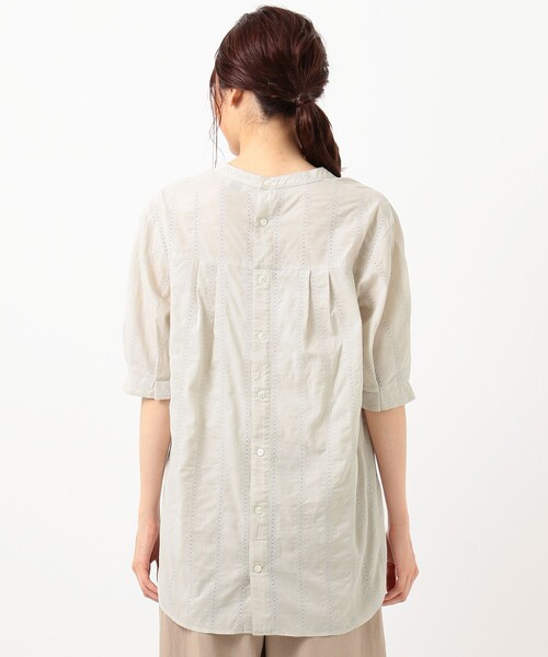 J.PRESS Ladies(J.プレス レディス)の「【洗える】70アキハレース チュニック ブラウス(シャツ/ブラウス・レディース・ホワイト系/ベージュ系/ライトグリーン系・XS)」の5枚目の写真