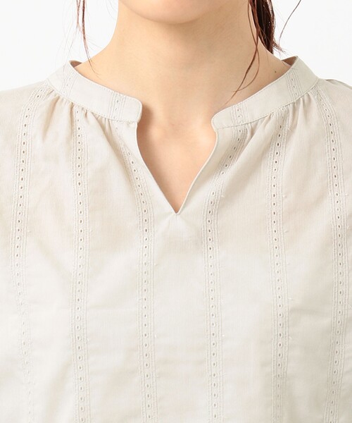 J.PRESS Ladies(J.プレス レディス)の「【洗える】70アキハレース チュニック ブラウス(シャツ/ブラウス・レディース・ホワイト系/ベージュ系/ライトグリーン系・XS)」の11枚目の写真