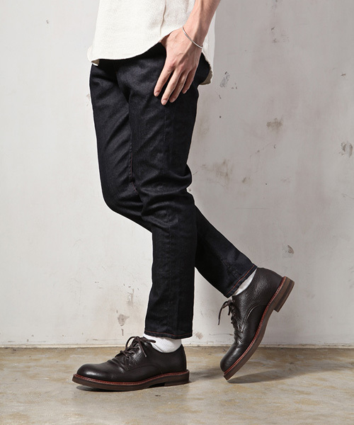 MR.OLIVE（ミスターオリーブ）の「スーパー ストレッチデニム / ワンウォッシュ アンクルカット スリムパンツ(ストレッチスキニーパンツ)（デニムパンツ・メンズ・インディゴブルー・MEDIUM/SMALL/LARGE）」の10枚目の写真