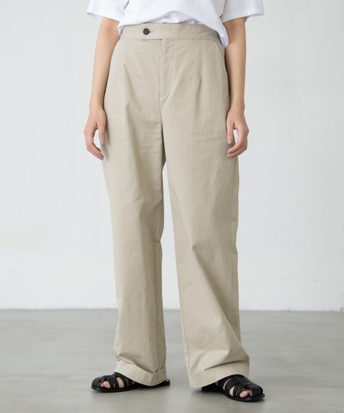 EDIT Gris（エディットグリ）の「ツイルタックパンツ（その他パンツ・レディース・ブラック/ベージュ・FREE）」の3枚目の写真