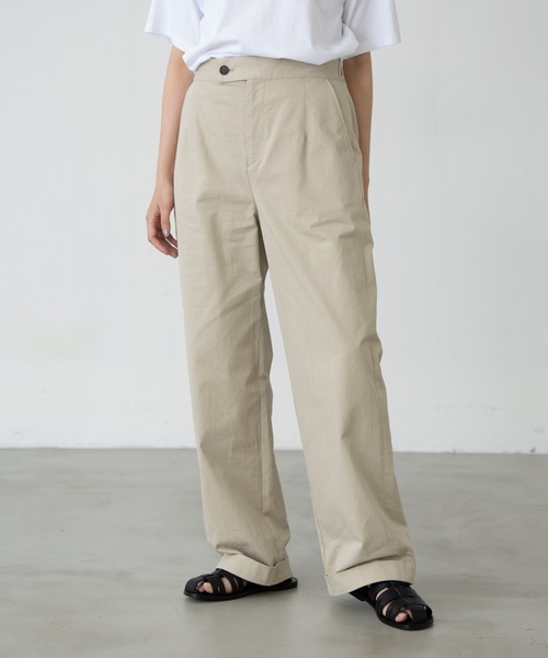 EDIT Gris（エディットグリ）の「ツイルタックパンツ（その他パンツ・レディース・ブラック/ベージュ・FREE）」の4枚目の写真
