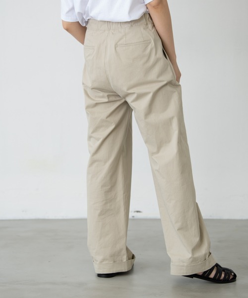 EDIT Gris（エディットグリ）の「ツイルタックパンツ（その他パンツ・レディース・ブラック/ベージュ・FREE）」の6枚目の写真