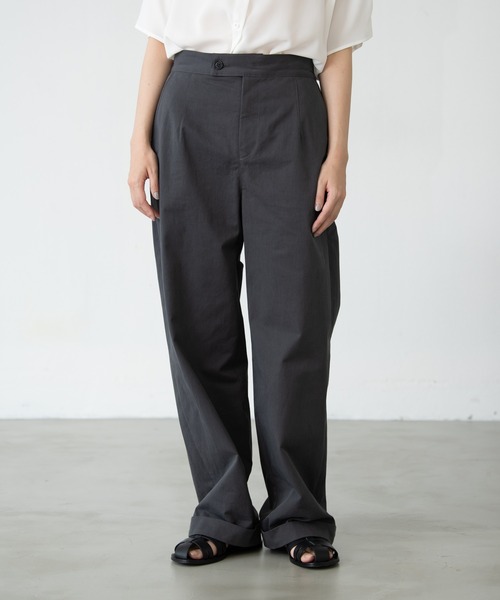 EDIT Gris（エディットグリ）の「ツイルタックパンツ（その他パンツ・レディース・ブラック/ベージュ・FREE）」の9枚目の写真