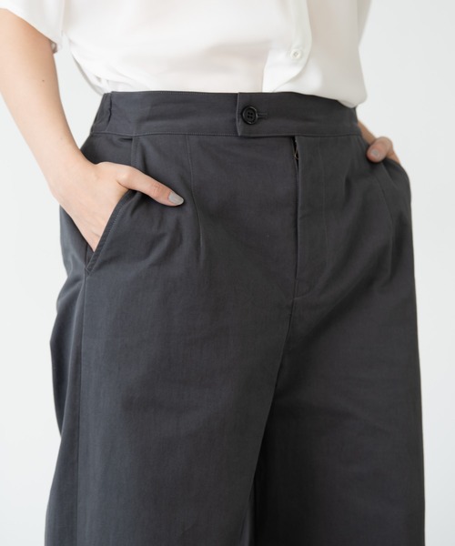 EDIT Gris（エディットグリ）の「ツイルタックパンツ（その他パンツ・レディース・ブラック/ベージュ・FREE）」の11枚目の写真