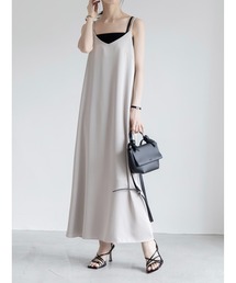 amel | サテンロングキャミドレス(ワンピース)