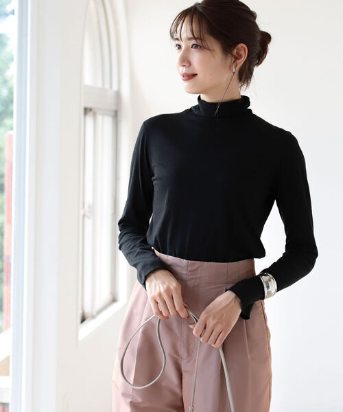 B:MING by BEAMS(ビーミングバイビームス)の「B:MING by BEAMS / シアー タートル プルオーバー 21AW(Tシャツ/カットソー・レディース・ブラック/グレー系/イエロー系・ONESIZE)」の2枚目の写真