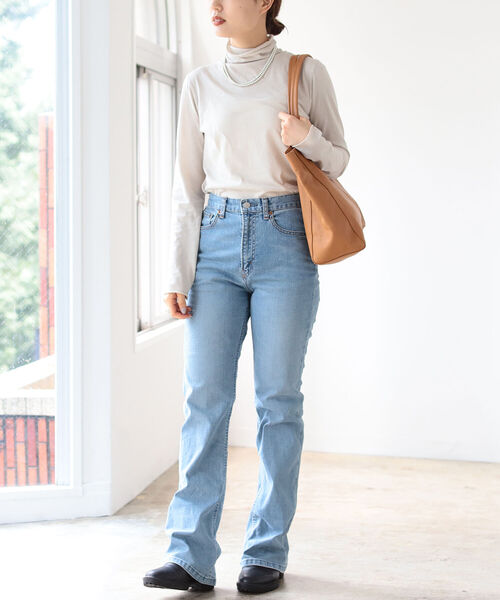 B:MING by BEAMS(ビーミングバイビームス)の「B:MING by BEAMS / シアー タートル プルオーバー 21AW(Tシャツ/カットソー・レディース・ブラック/グレー系/イエロー系・ONESIZE)」の5枚目の写真