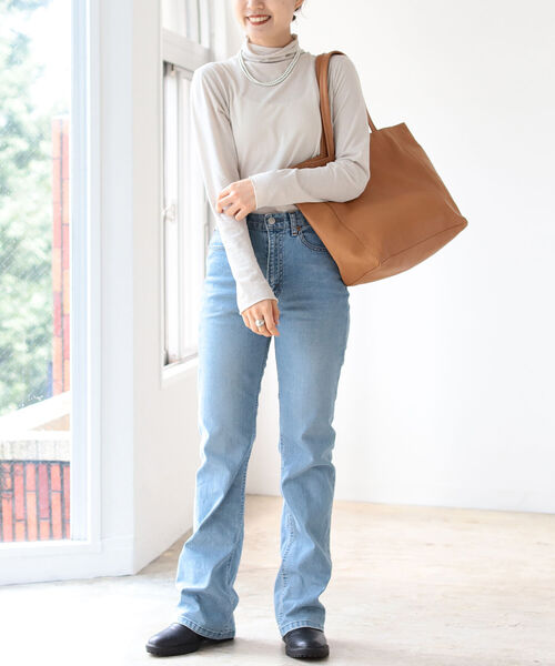 B:MING by BEAMS(ビーミングバイビームス)の「B:MING by BEAMS / シアー タートル プルオーバー 21AW(Tシャツ/カットソー・レディース・ブラック/グレー系/イエロー系・ONESIZE)」の6枚目の写真