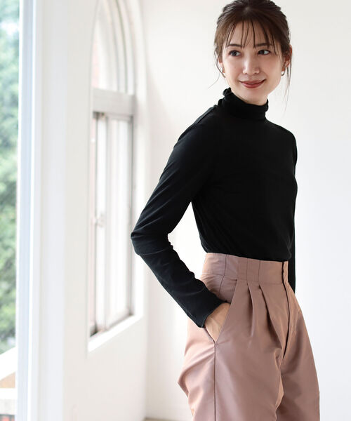 B:MING by BEAMS(ビーミングバイビームス)の「B:MING by BEAMS / シアー タートル プルオーバー 21AW(Tシャツ/カットソー・レディース・ブラック/グレー系/イエロー系・ONESIZE)」の7枚目の写真