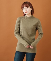 ショートスラブフライス 無地 長袖 ハイネック