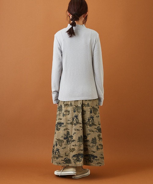 CUBE SUGAR（キューブシュガー）の「ショートスラブフライス 無地 長袖 ハイネック（Tシャツ/カットソー・レディース・ホワイト/ブラック/カーキ/イエロー/トップグレー/レンガ・M）」の13枚目の写真