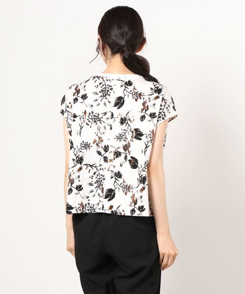 EBONY（エボニー）の「EBONY ホイルフラワーTシャツ（Tシャツ/カットソー・レディース・ホワイト・2）」の7枚目の写真