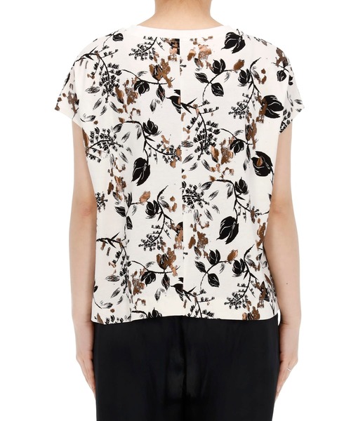 EBONY（エボニー）の「EBONY ホイルフラワーTシャツ（Tシャツ/カットソー・レディース・ホワイト・2）」の3枚目の写真