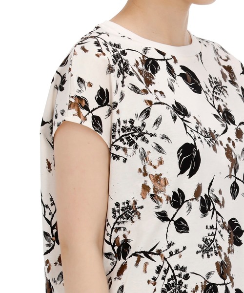 EBONY（エボニー）の「EBONY ホイルフラワーTシャツ（Tシャツ/カットソー・レディース・ホワイト・2）」の5枚目の写真