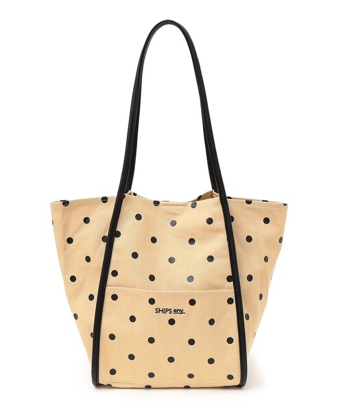 SHIPS any(シップス エニィ)の「SHIPS any: 2WAY ドット マルシェ トートバッグ(トートバッグ・レディース・ブラック/ベージュ・ONE SIZE)」の13枚目の写真
