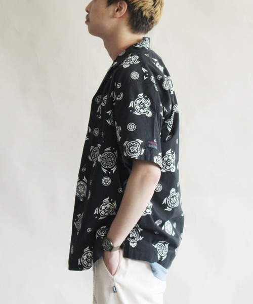 MANASTASH(マナスタッシュ)の「MANASTASH × CAL O LINE / マナスタッシュ×キャルオーライン HAWAIAN SHIRT/SEA OF FLOWERS ハワイアンシャツ アロハシャツ(シャツ/ブラウス・メンズ・ブラック/ブルー・MEDIUM/LARGE/X-LARGE)」の8枚目の写真