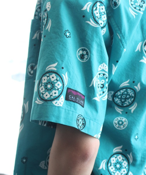 MANASTASH(マナスタッシュ)の「MANASTASH × CAL O LINE / マナスタッシュ×キャルオーライン HAWAIAN SHIRT/SEA OF FLOWERS ハワイアンシャツ アロハシャツ(シャツ/ブラウス・メンズ・ブラック/ブルー・MEDIUM/LARGE/X-LARGE)」の5枚目の写真