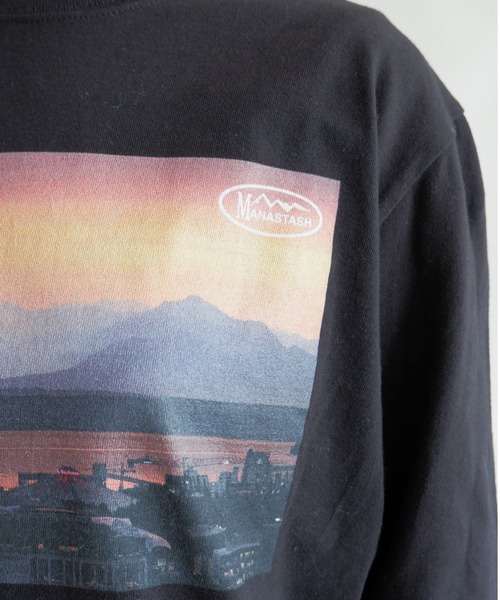 MANASTASH（マナスタッシュ）の「MANASTASH/マナスタッシュ　W's PHOTO L/S TEE 'SUNSET'　ウィメンズ　フォトロンＴ　サンセット（Tシャツ/カットソー・レディース・ホワイト/ブラック・MEDIUM）」の8枚目の写真