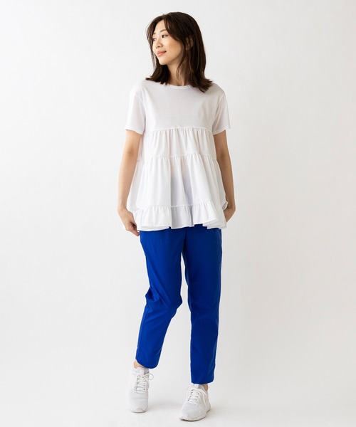 Sono（ソーノ）の「【SONO/ソーノ】ティアードカットプルオーバー（Tシャツ/カットソー・レディース・ホワイト/ブラック・1）」の8枚目の写真