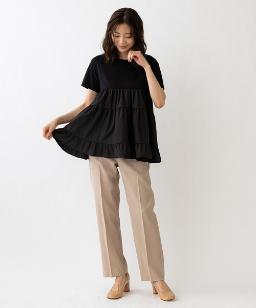 Sono（ソーノ）の「【SONO/ソーノ】ティアードカットプルオーバー（Tシャツ/カットソー・レディース・ホワイト/ブラック・1）」の12枚目の写真