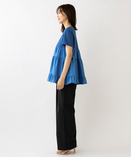 Sono（ソーノ）の「【SONO/ソーノ】ティアードカットプルオーバー（Tシャツ/カットソー・レディース・ホワイト/ブラック・1）」の14枚目の写真