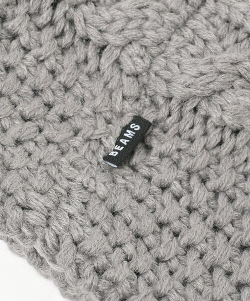 BEAMS(ビームス)の「BEAMS / ケーブル リブ スヌード(ネックウォーマー/スヌード・メンズ・ブラック/グレー/ワイン・ONE SIZE)」の6枚目の写真
