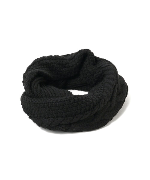 BEAMS(ビームス)の「BEAMS / ケーブル リブ スヌード(ネックウォーマー/スヌード・メンズ・ブラック/グレー/ワイン・ONE SIZE)」の7枚目の写真