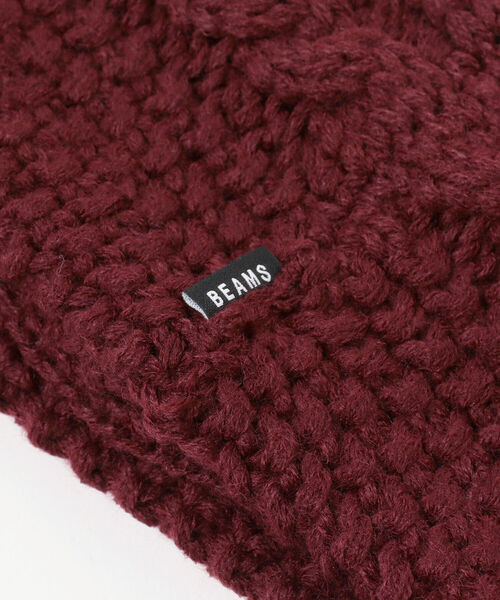BEAMS(ビームス)の「BEAMS / ケーブル リブ スヌード(ネックウォーマー/スヌード・メンズ・ブラック/グレー/ワイン・ONE SIZE)」の12枚目の写真