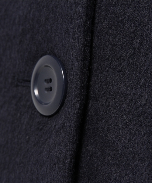 one after another NICE CLAUP（ワンアフターアナザーナイスクラップ）の「【ナイスクラップ】シャギーロングチェスターコート（チェスターコート・レディース・ネイビー/サックスブルー/ピンク系その他/チェック・MEDIUM/LARGE）」の13枚目の写真