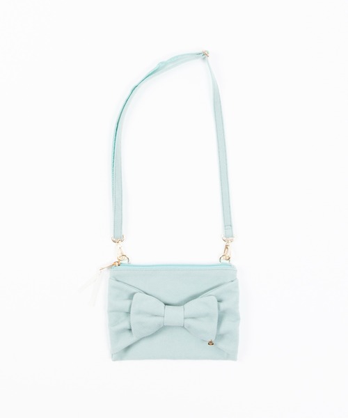 KP DECO（ケーピーデコ）の「アクリル起毛素材のリボン2WAYショルダー(Free)（ショルダーバッグ・キッズ・レッド/サックスブルー/マスタード・FREE）」の2枚目の写真