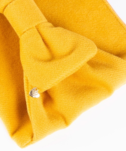 KP DECO（ケーピーデコ）の「アクリル起毛素材のリボン2WAYショルダー(Free)（ショルダーバッグ・キッズ・レッド/サックスブルー/マスタード・FREE）」の4枚目の写真