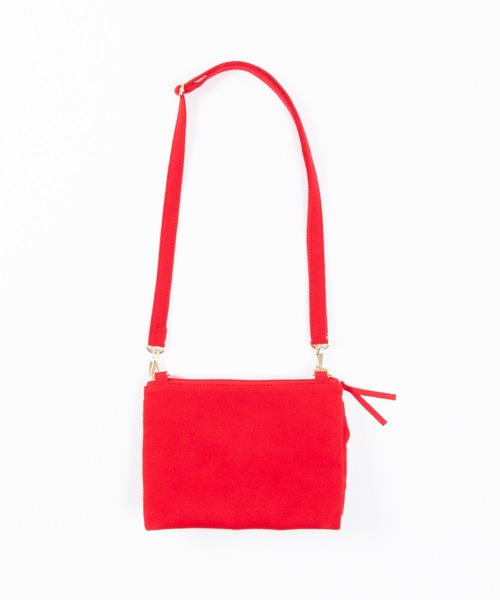 KP DECO（ケーピーデコ）の「アクリル起毛素材のリボン2WAYショルダー(Free)（ショルダーバッグ・キッズ・レッド/サックスブルー/マスタード・FREE）」の7枚目の写真