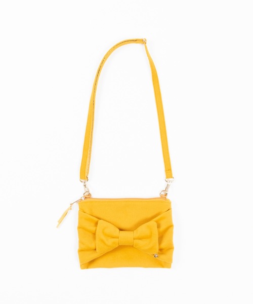KP DECO（ケーピーデコ）の「アクリル起毛素材のリボン2WAYショルダー(Free)（ショルダーバッグ・キッズ・レッド/サックスブルー/マスタード・FREE）」の8枚目の写真
