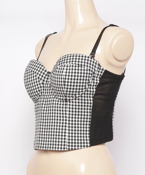 Guess（ゲス）の「Arianna Corset Top（その他トップス・レディース・ホワイト×ブラック・MEDIUM/LARGE/SMALL）」の2枚目の写真