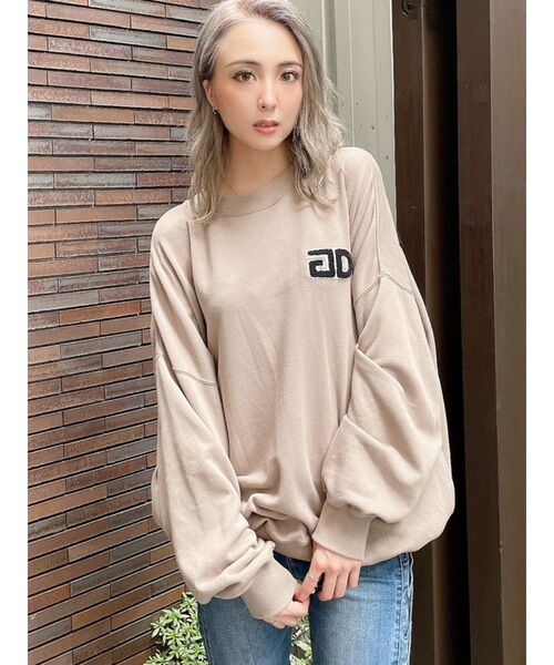 GYDA（ジェイダ）の「STAN CLOUTスウェットTOPS（スウェット・レディース・ベージュ/グレー/マスタード・FREE）」の3枚目の写真