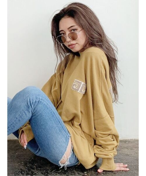 GYDA（ジェイダ）の「STAN CLOUTスウェットTOPS（スウェット・レディース・ベージュ/グレー/マスタード・FREE）」の13枚目の写真