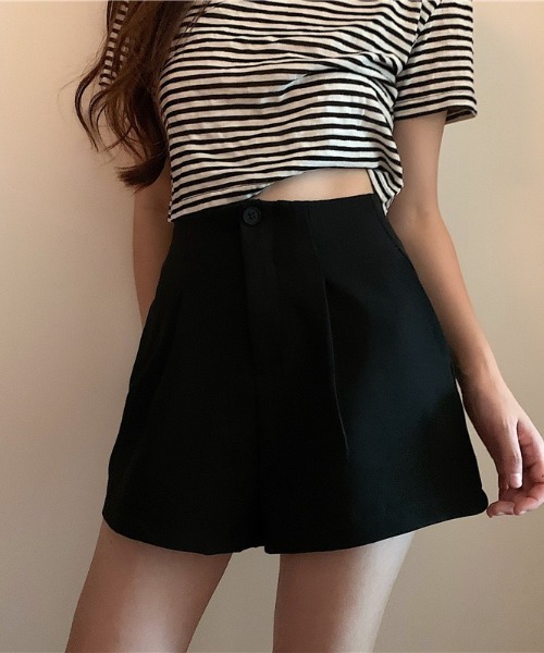 Mimma/Mimaa（ミマ）の「【Mimma/Mimaa】スラックスショートパンツ（スラックス・レディース・ブラック/ブラウン・FREE）」の8枚目の写真