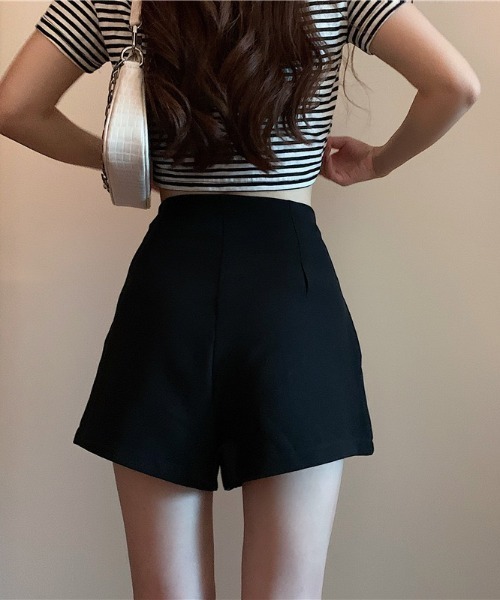 Mimma/Mimaa（ミマ）の「【Mimma/Mimaa】スラックスショートパンツ（スラックス・レディース・ブラック/ブラウン・FREE）」の10枚目の写真