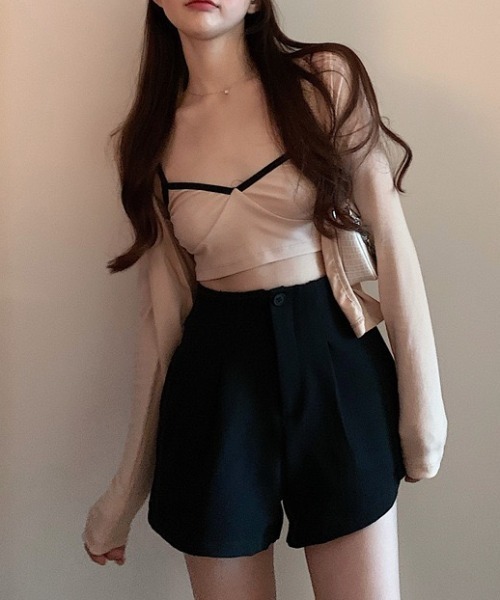 Mimma/Mimaa（ミマ）の「【Mimma/Mimaa】スラックスショートパンツ（スラックス・レディース・ブラック/ブラウン・FREE）」の21枚目の写真