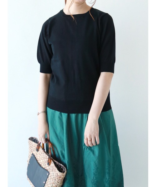 Te chichi（テチチ）の「【UVカット】バックパールニットプルオーバー（ニット/セーター・レディース・グレー/ブラック/オフホワイト・ﾌﾘ-）」の20枚目の写真